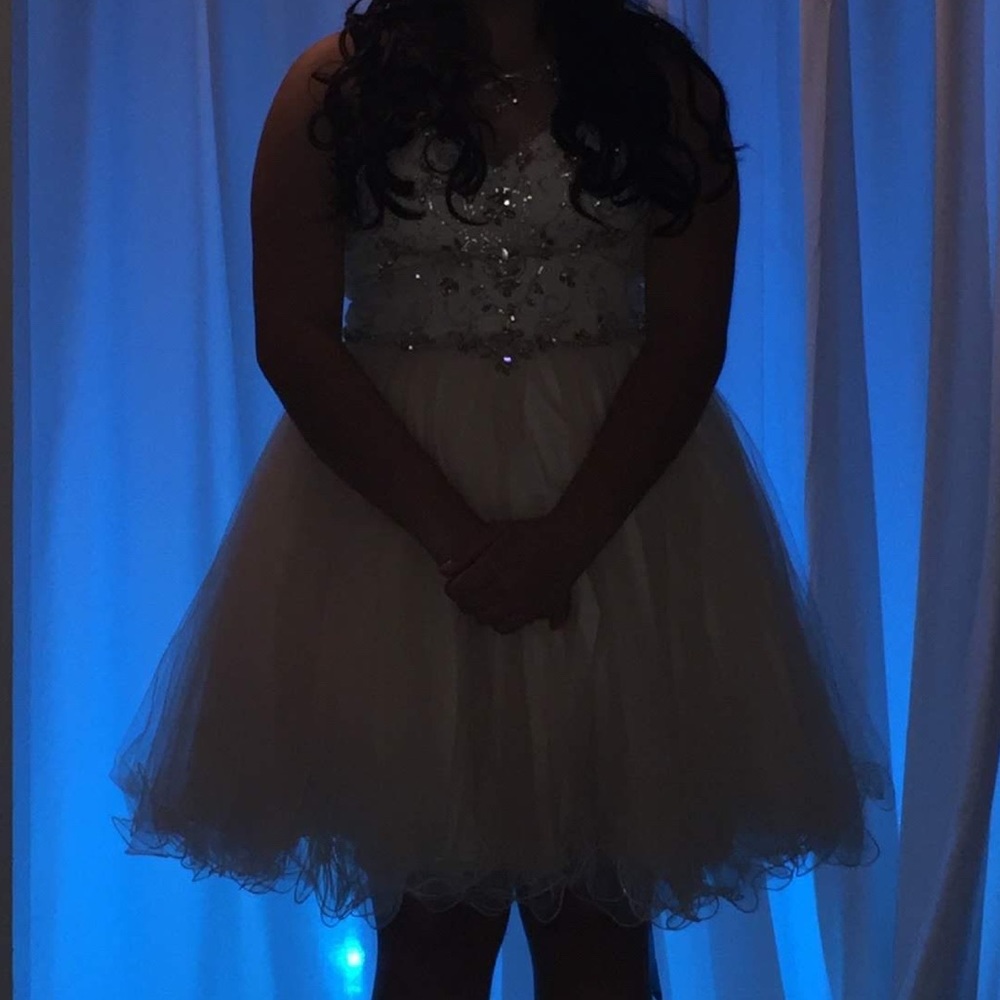 Champagne Colored Party  Dress